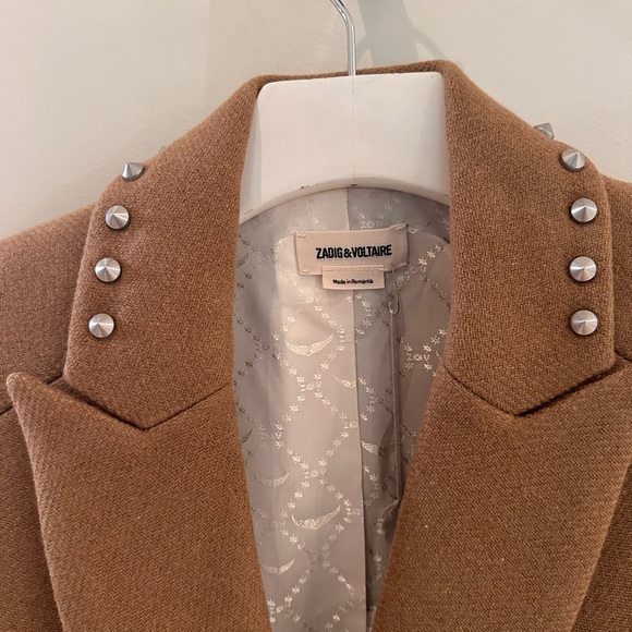 New Zadig wool blend over coat with studs - Picture 2 of 13